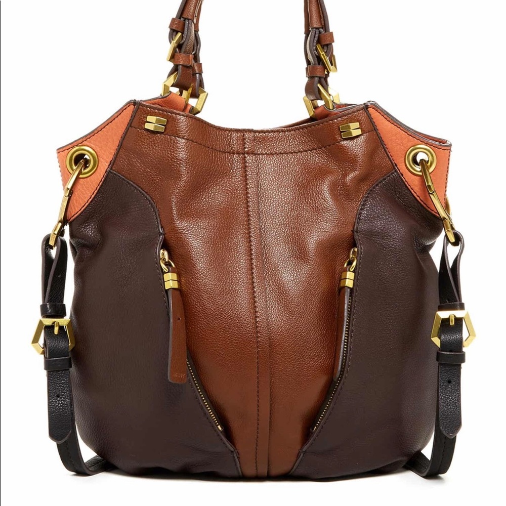 ORYany Brown Leather Satchel